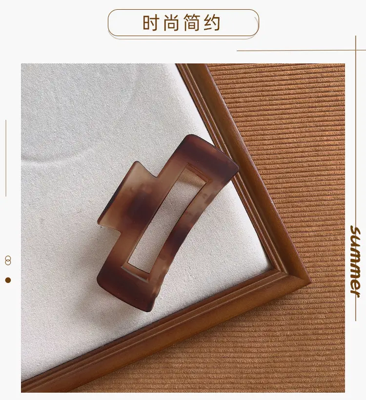 Frosted Amber Hair Clips for Women Elegant Hairpin — feature 12