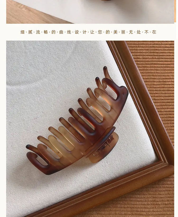 Frosted Amber Hair Clips for Women Elegant Hairpin — feature 16