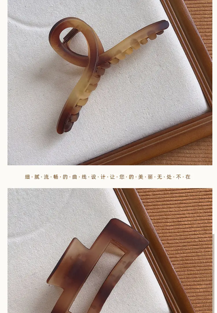 Frosted Amber Hair Clips for Women Elegant Hairpin — feature 18