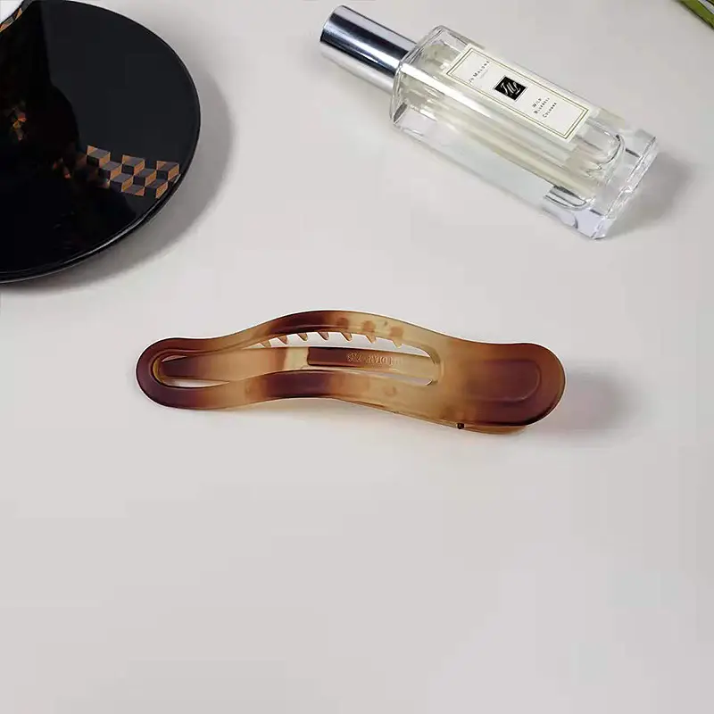 Frosted Amber Hair Clips for Women Elegant Hairpin