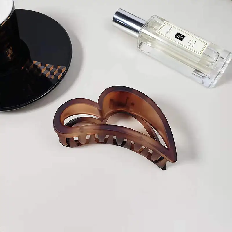 Frosted Amber Hair Clips for Women Elegant Hairpin