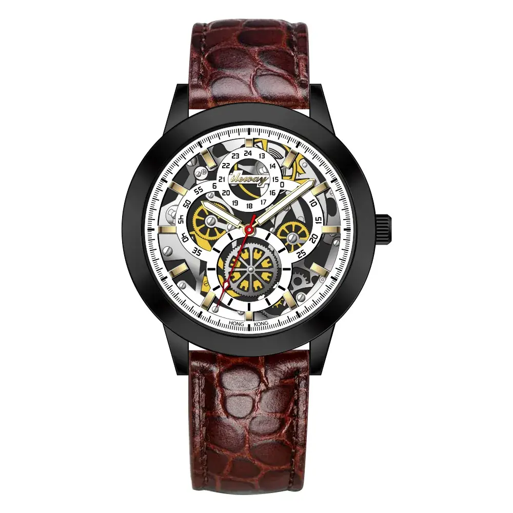 Ileway Mechanical Watch with Leather Belt - Image 6