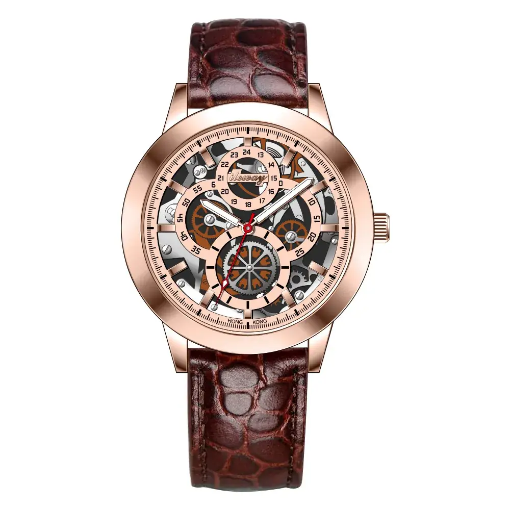 Ileway Mechanical Watch with Leather Belt - Image 7