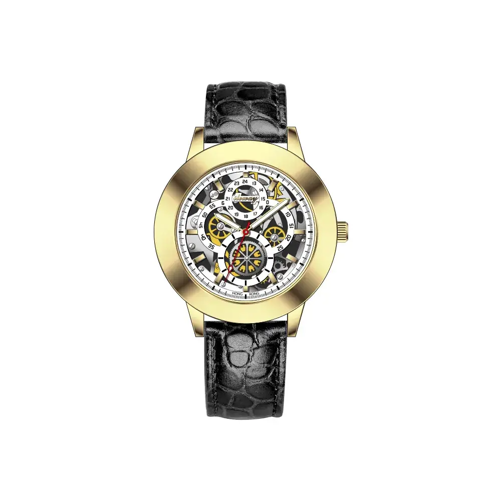 Ileway Mechanical Watch with Leather Belt - Image 2
