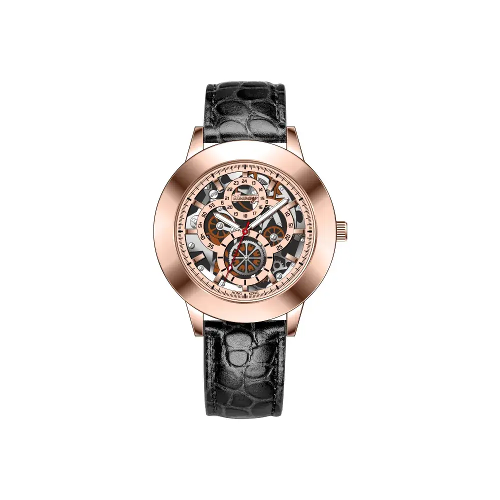 Ileway Mechanical Watch with Leather Belt - Image 4
