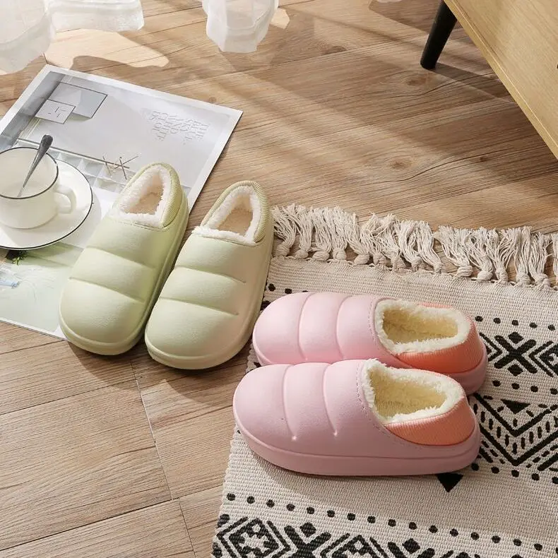 Trendy Warm Plush Snow Boots for Men and Women, Thickened Cotton Slippers for Couples, Wholesale for Supermarkets and Physical Stores, Home Use - Image 5