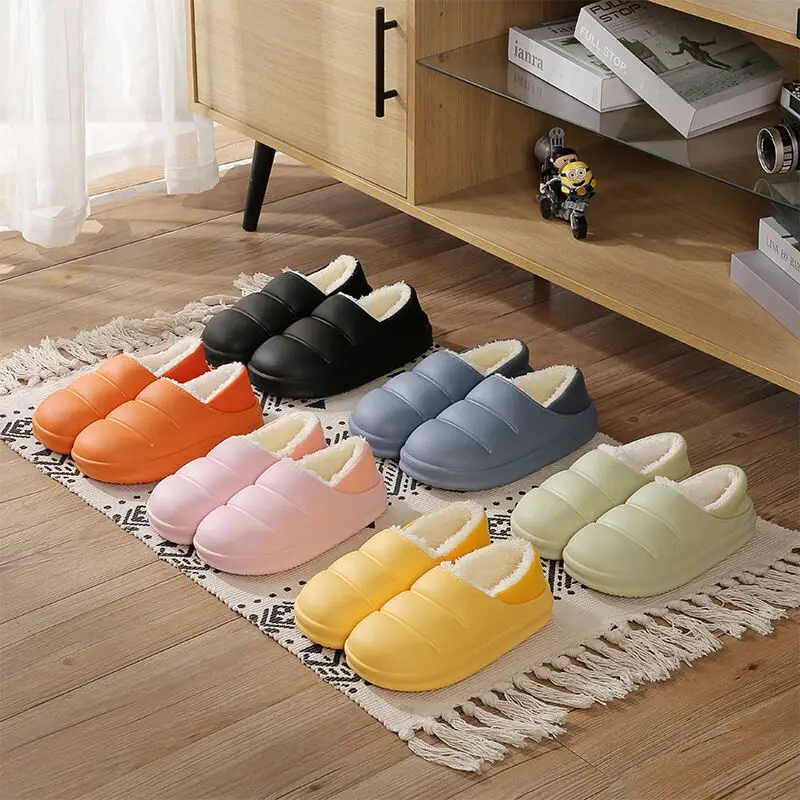Trendy Warm Plush Snow Boots for Men and Women, Thickened Cotton Slippers for Couples, Wholesale for Supermarkets and Physical Stores, Home Use — feature 26