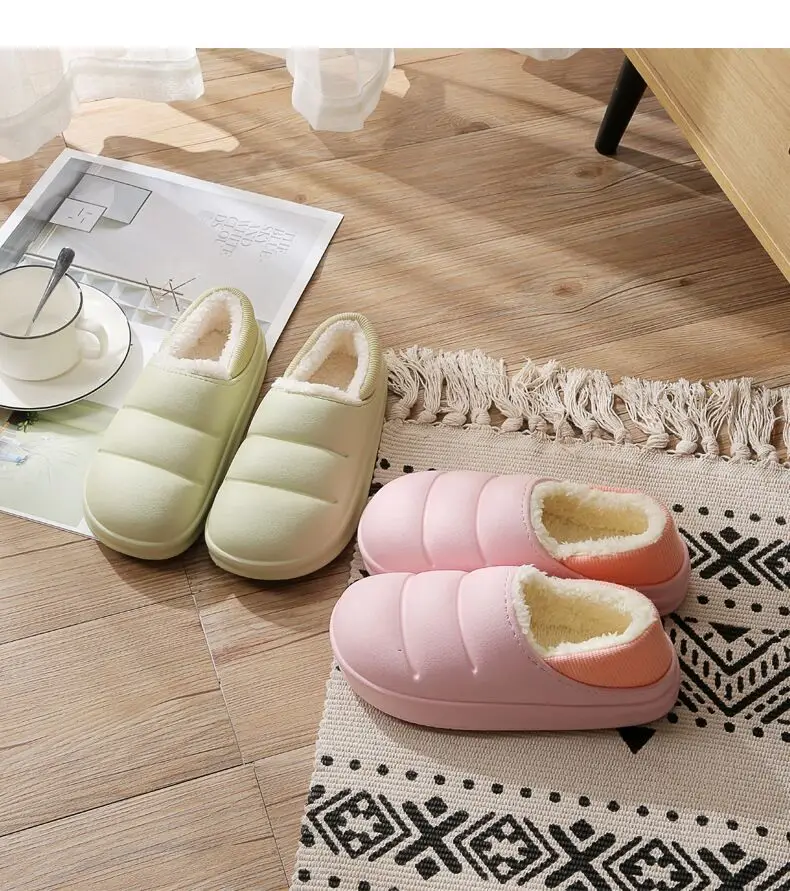Trendy Warm Plush Snow Boots for Men and Women, Thickened Cotton Slippers for Couples, Wholesale for Supermarkets and Physical Stores, Home Use — feature 28