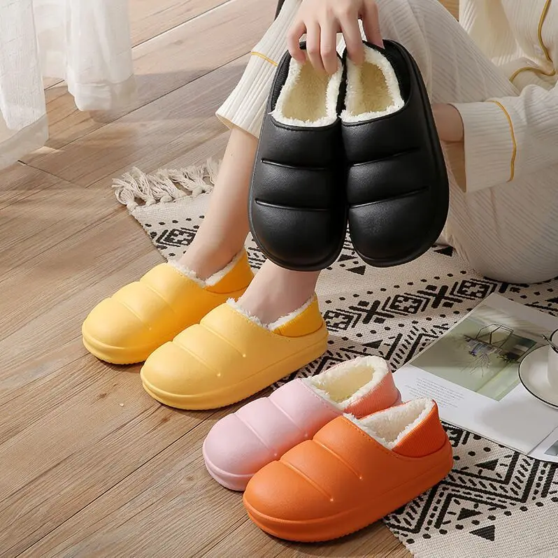 Trendy Warm Plush Snow Boots for Men and Women, Thickened Cotton Slippers for Couples, Wholesale for Supermarkets and Physical Stores, Home Use — feature 30