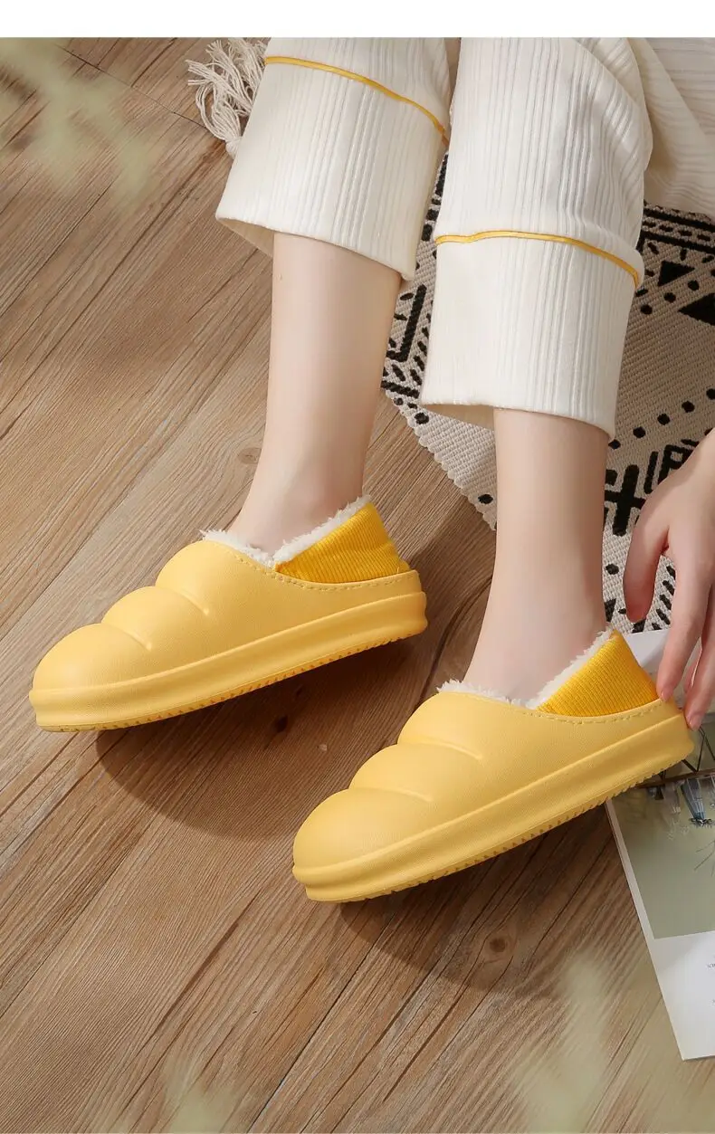 Trendy Warm Plush Snow Boots for Men and Women, Thickened Cotton Slippers for Couples, Wholesale for Supermarkets and Physical Stores, Home Use — feature 41