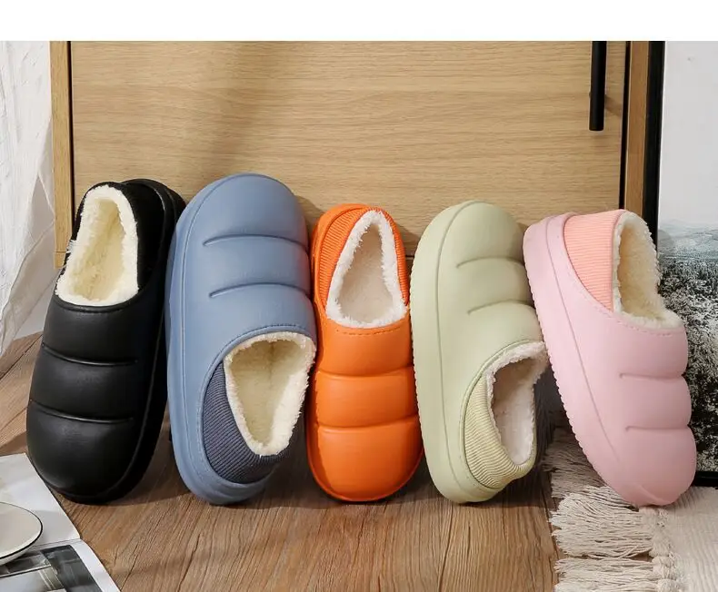 Trendy Warm Plush Snow Boots for Men and Women, Thickened Cotton Slippers for Couples, Wholesale for Supermarkets and Physical Stores, Home Use — feature 42
