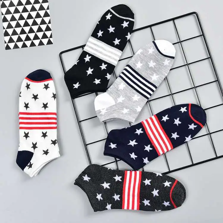 Thin short tube solid color does not support mixed bag spot polyester cotton bag boat socks