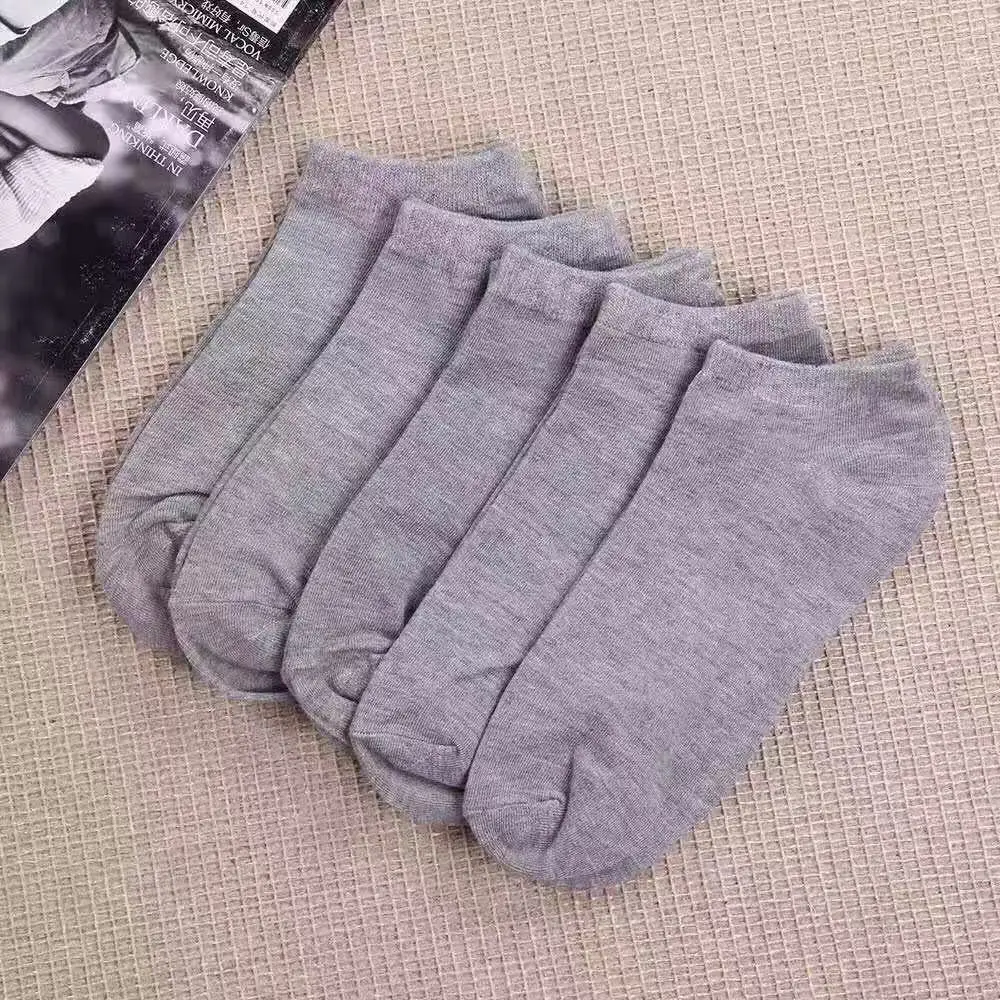 Thin short tube solid color does not support mixed bag spot polyester cotton bag boat socks
