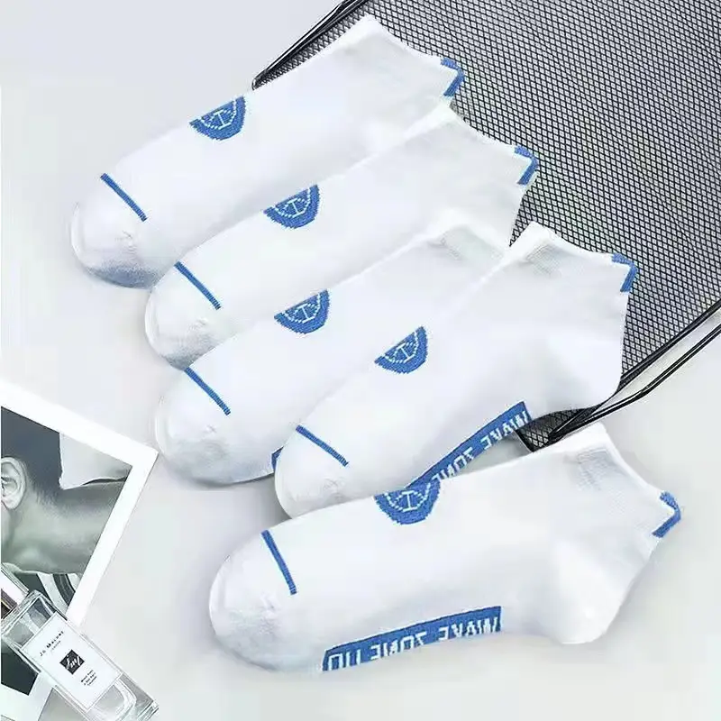 Thin short tube solid color does not support mixed bag spot polyester cotton bag boat socks