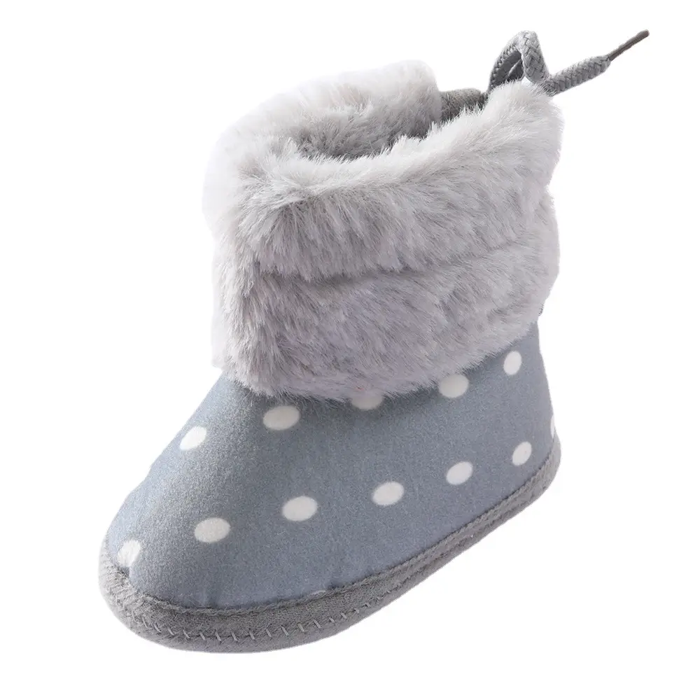Newborn Polka Dot Plush Boots 0-1 Year Old