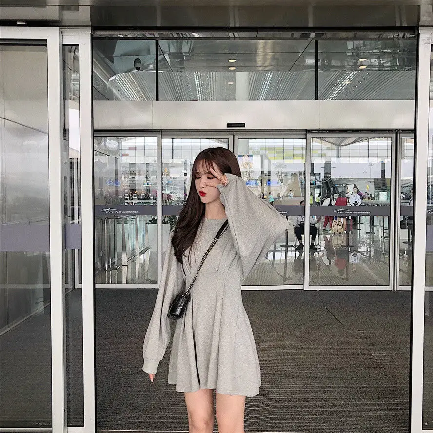 New Style Long Sleeve A-Line Skirt Set Grey 2026 — feature 10