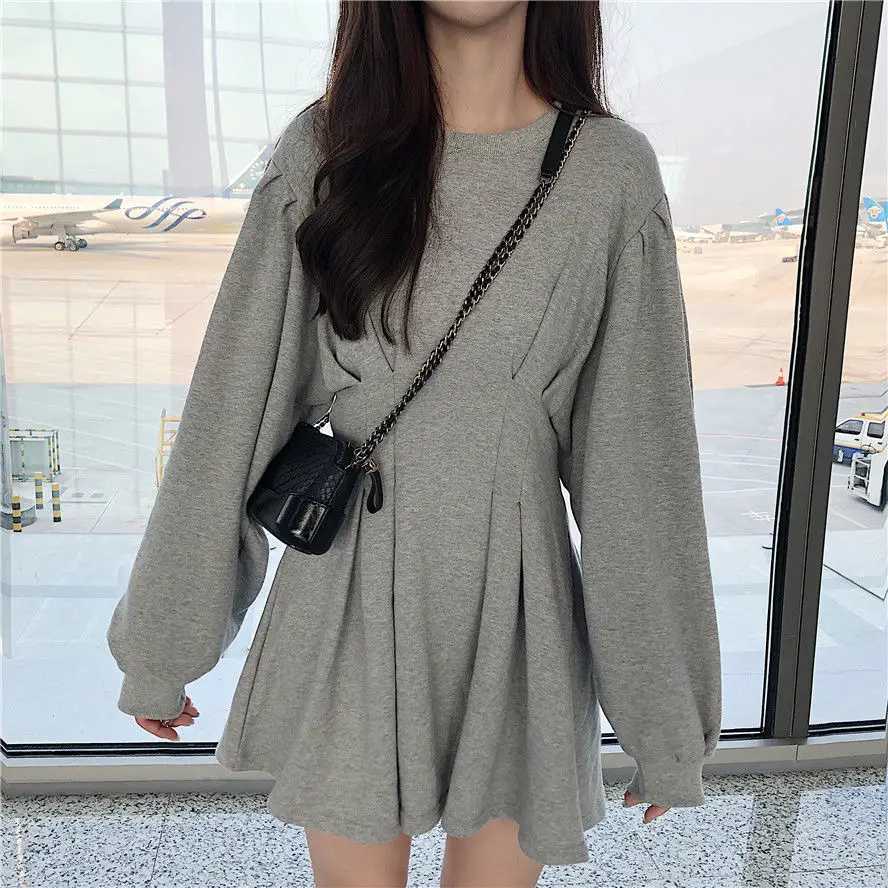 New Style Long Sleeve A-Line Skirt Set Grey 2026 — feature 12
