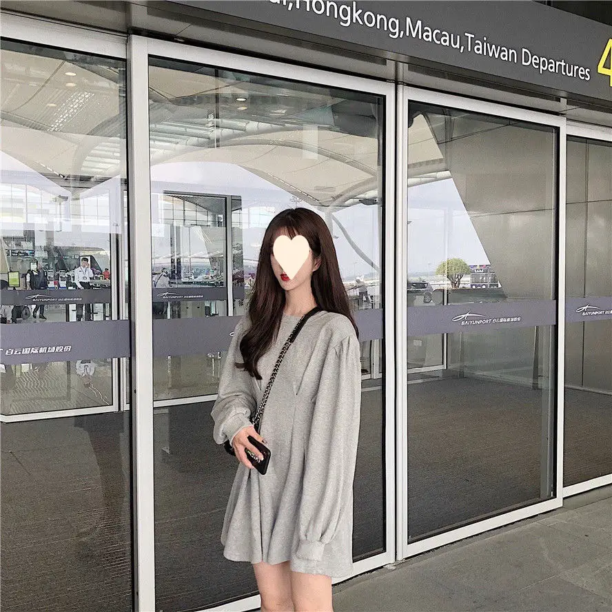 New Style Long Sleeve A-Line Skirt Set Grey 2026 — feature 8