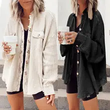 Women's Black Leopard Print Long Sleeve Shirt Coat — feature 29