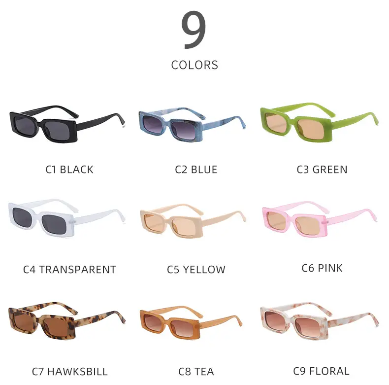 C2 Blue Square Sunglasses for Men Women — feature 4