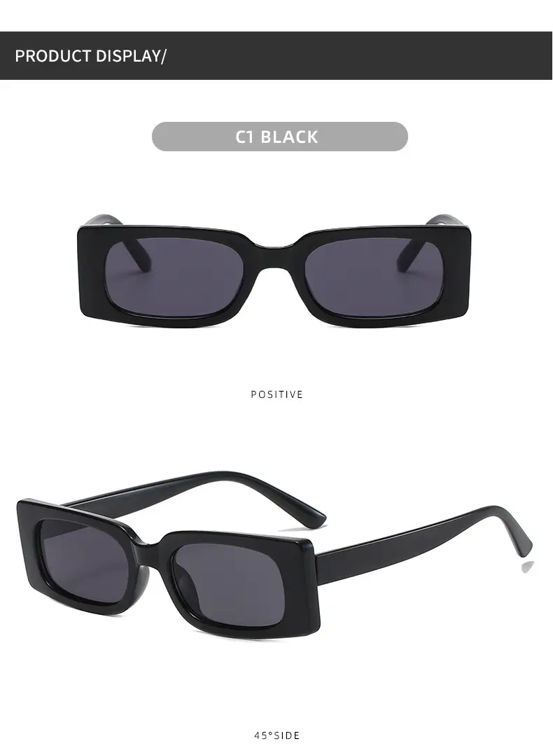 C2 Blue Square Sunglasses for Men Women — feature 5