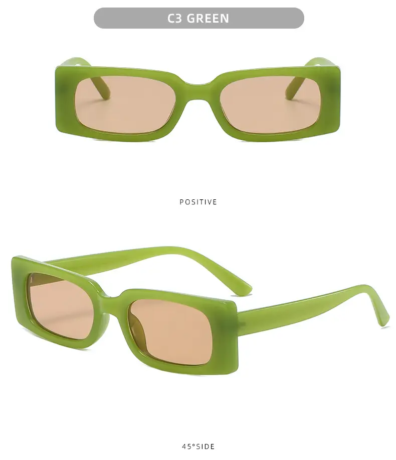 C2 Blue Square Sunglasses for Men Women — feature 8