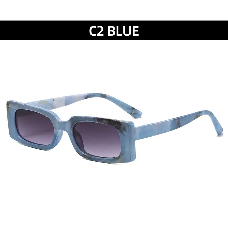 C2 Blue Square Sunglasses for Men Women - Image 2