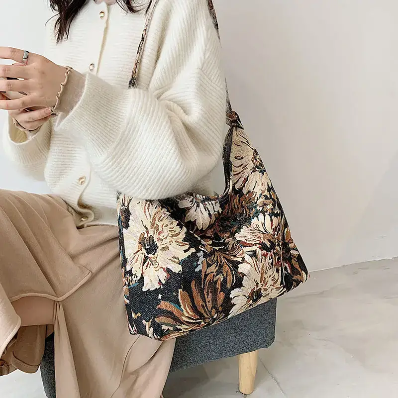 Printed Floral Underarm Bag Women 2021 - Image 6