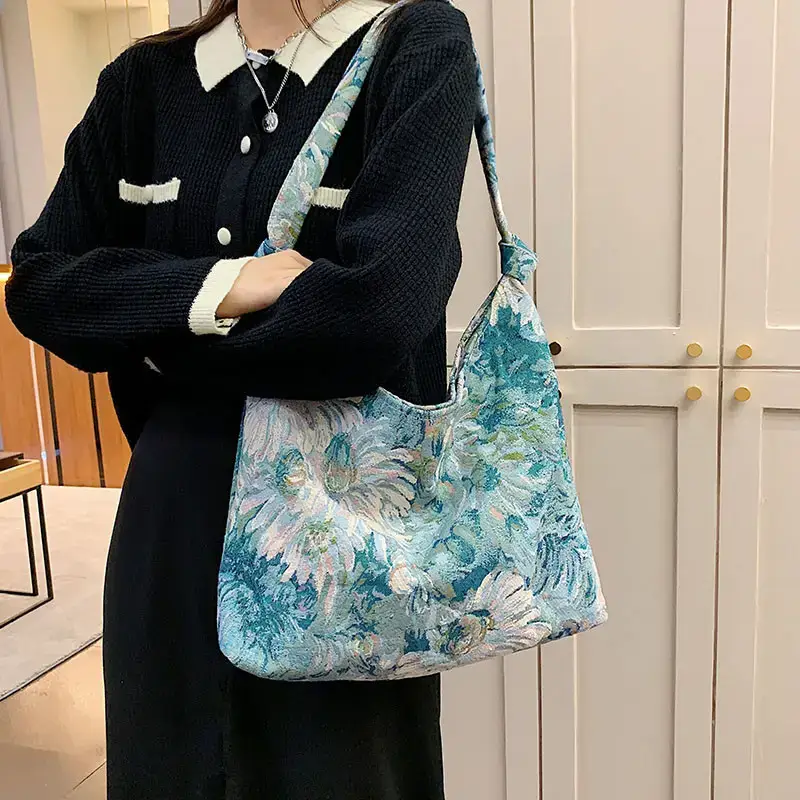 Printed Floral Underarm Bag Women 2021 - Image 7