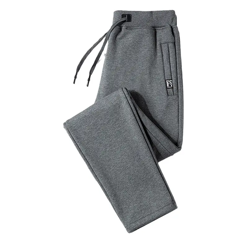 Men Navy Blue Fleece Sports Pants Large