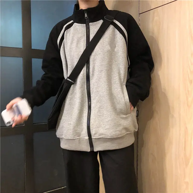 Women Baseball Coat Red Long Sleeve Large Size — feature 19