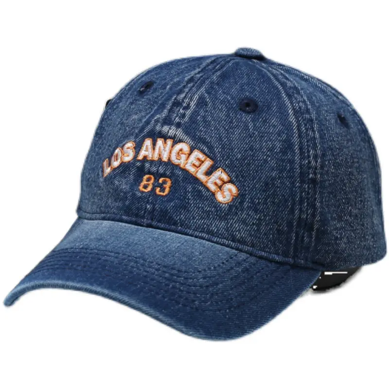 Women Denim Baseball Cap with "Los Angeles 88" Embroidery