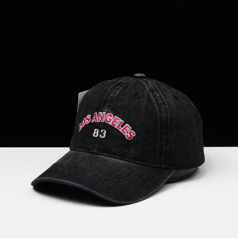 Women Denim Baseball Cap with "Los Angeles 88" Embroidery — feature 3