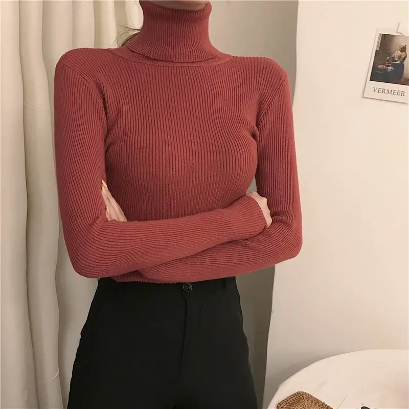 White Green Knit Pullover Sweater Women Long Sleeve - Image 13
