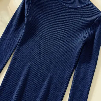 White Green Knit Pullover Sweater Women Long Sleeve - Image 15