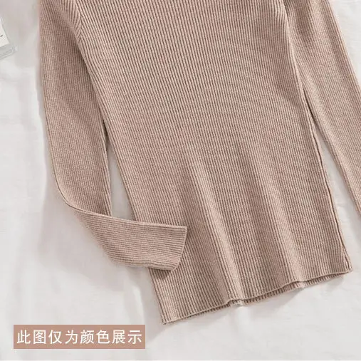 White Green Knit Pullover Sweater Women Long Sleeve - Image 2