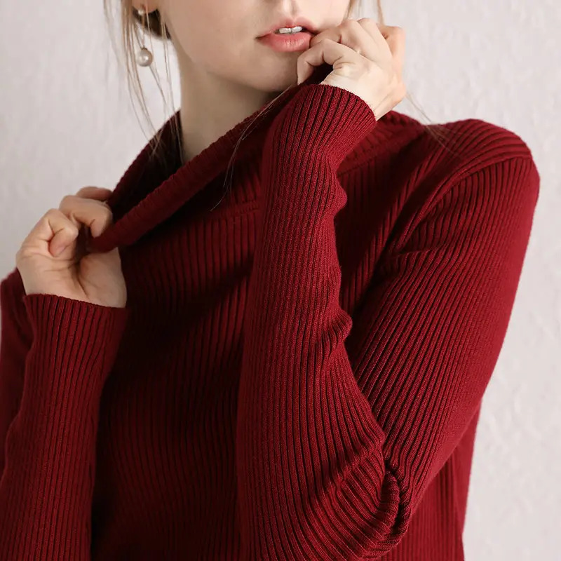 White Green Knit Pullover Sweater Women Long Sleeve - Image 8