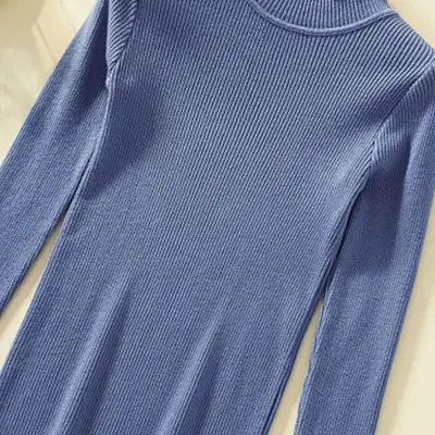 White Green Knit Pullover Sweater Women Long Sleeve - Image 9