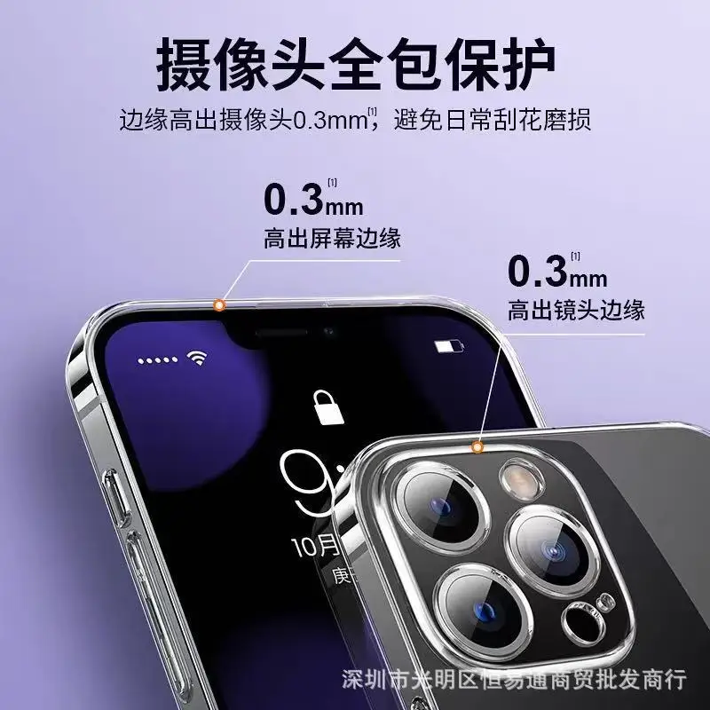 Apple 17Pro Fine Hole Transparent Tpu Full-Cover Phone Case - Image 4