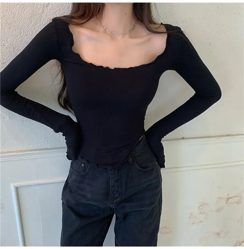 Women Black Long Sleeve T-Shirt 2025 — feature 3