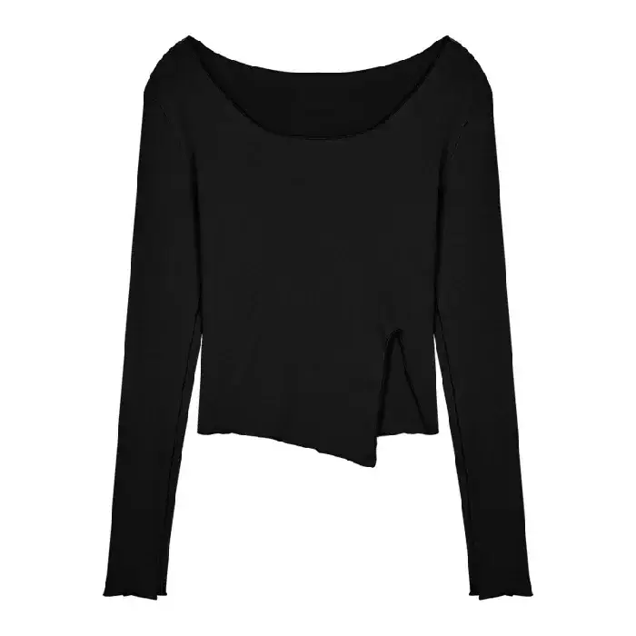 Women Black Long Sleeve T-Shirt 2025 - Image 2