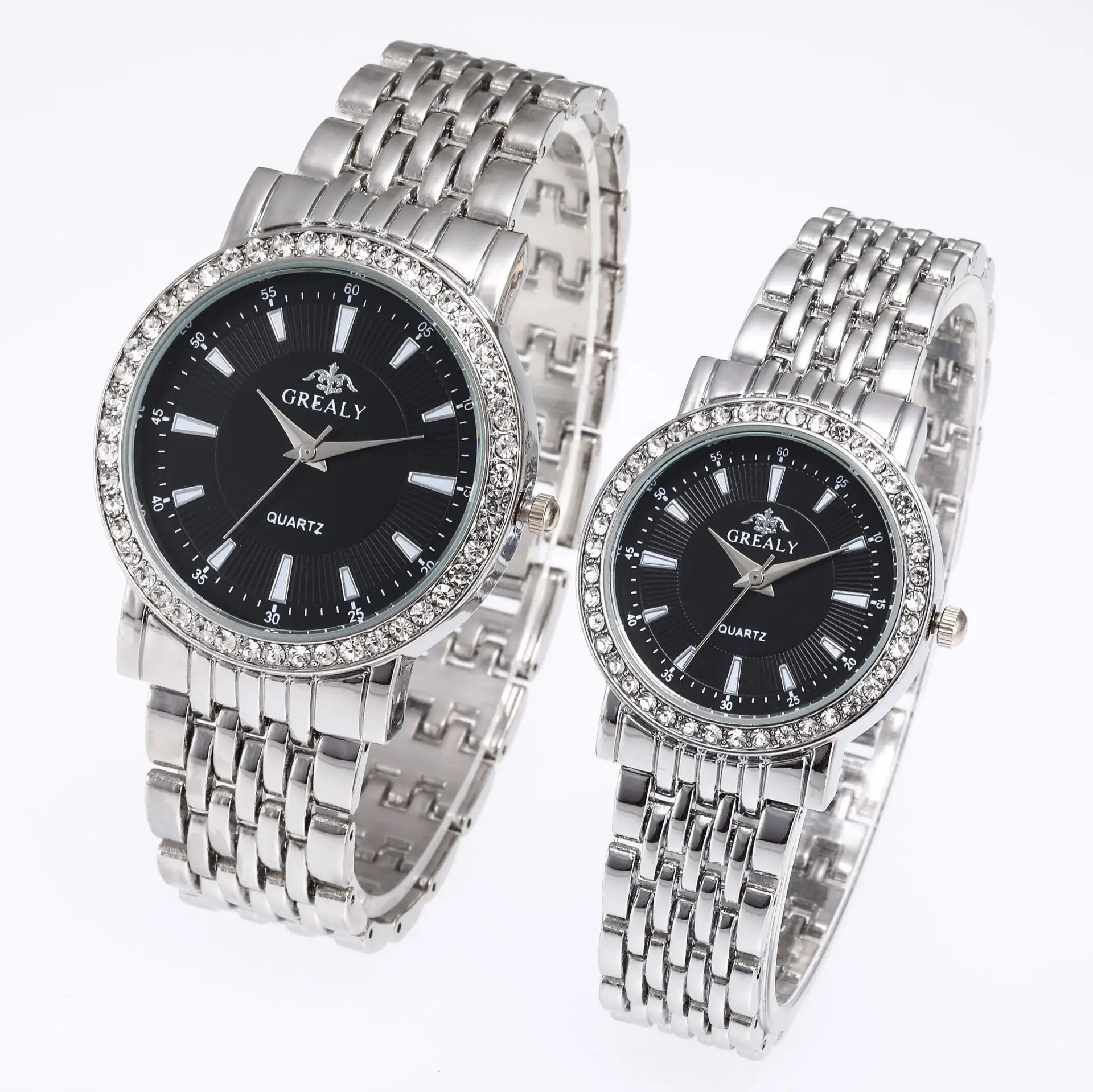 Men's Silver Black Face