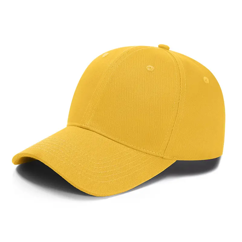 Orange Pure Cotton Baseball Cap with Custom Logo - Image 2
