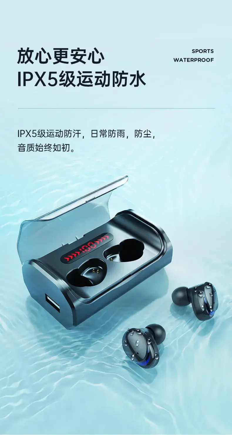 TWS-T8 Bluetooth Headset with 360 Sound & Noise Cancellation — feature 13