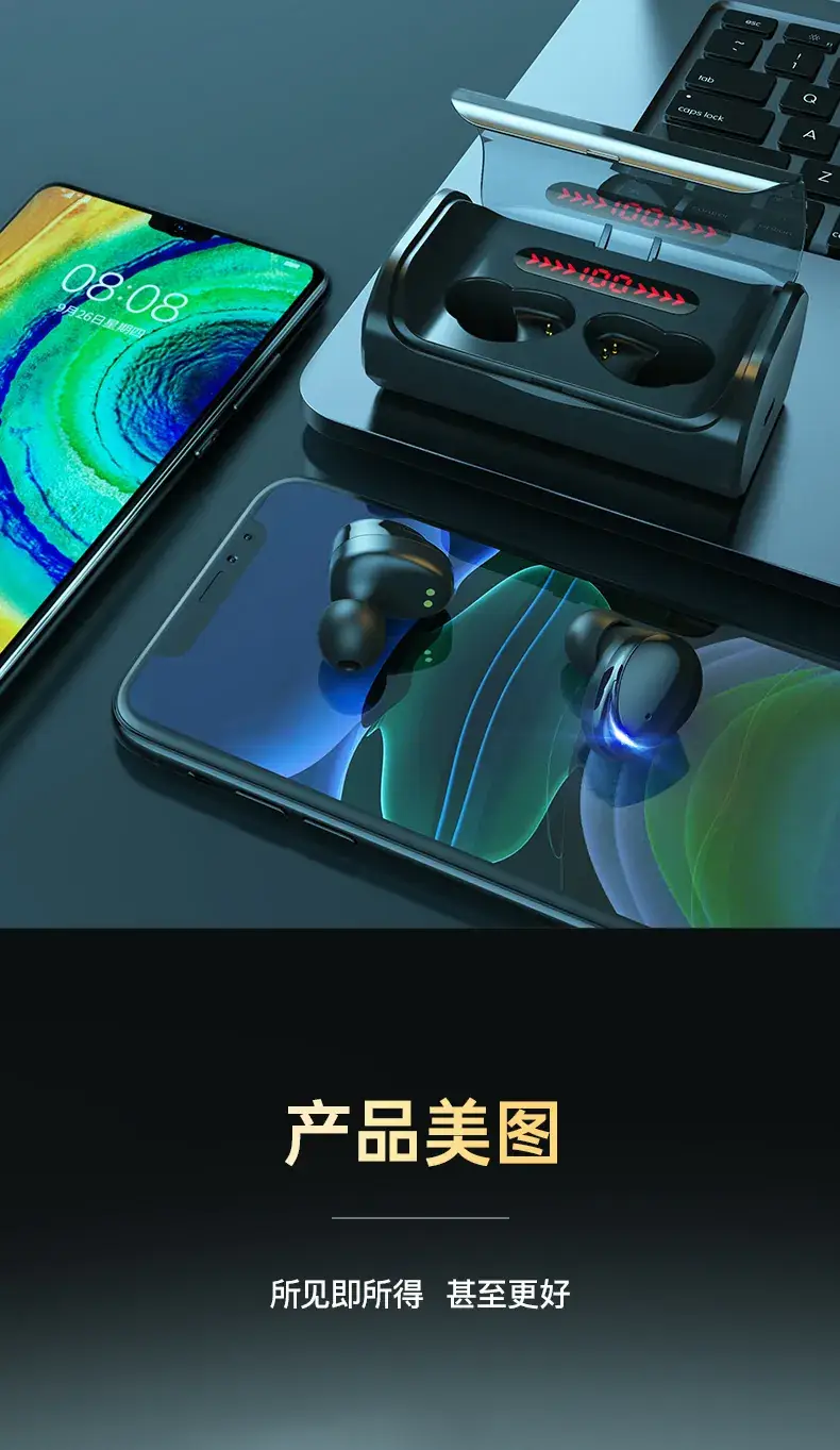 TWS-T8 Bluetooth Headset with 360 Sound & Noise Cancellation — feature 18