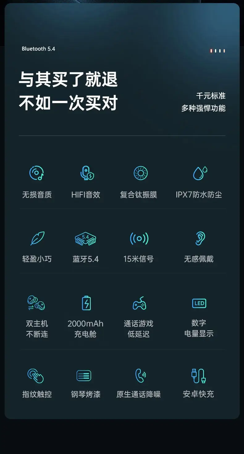 TWS-T8 Bluetooth Headset with 360 Sound & Noise Cancellation — feature 4