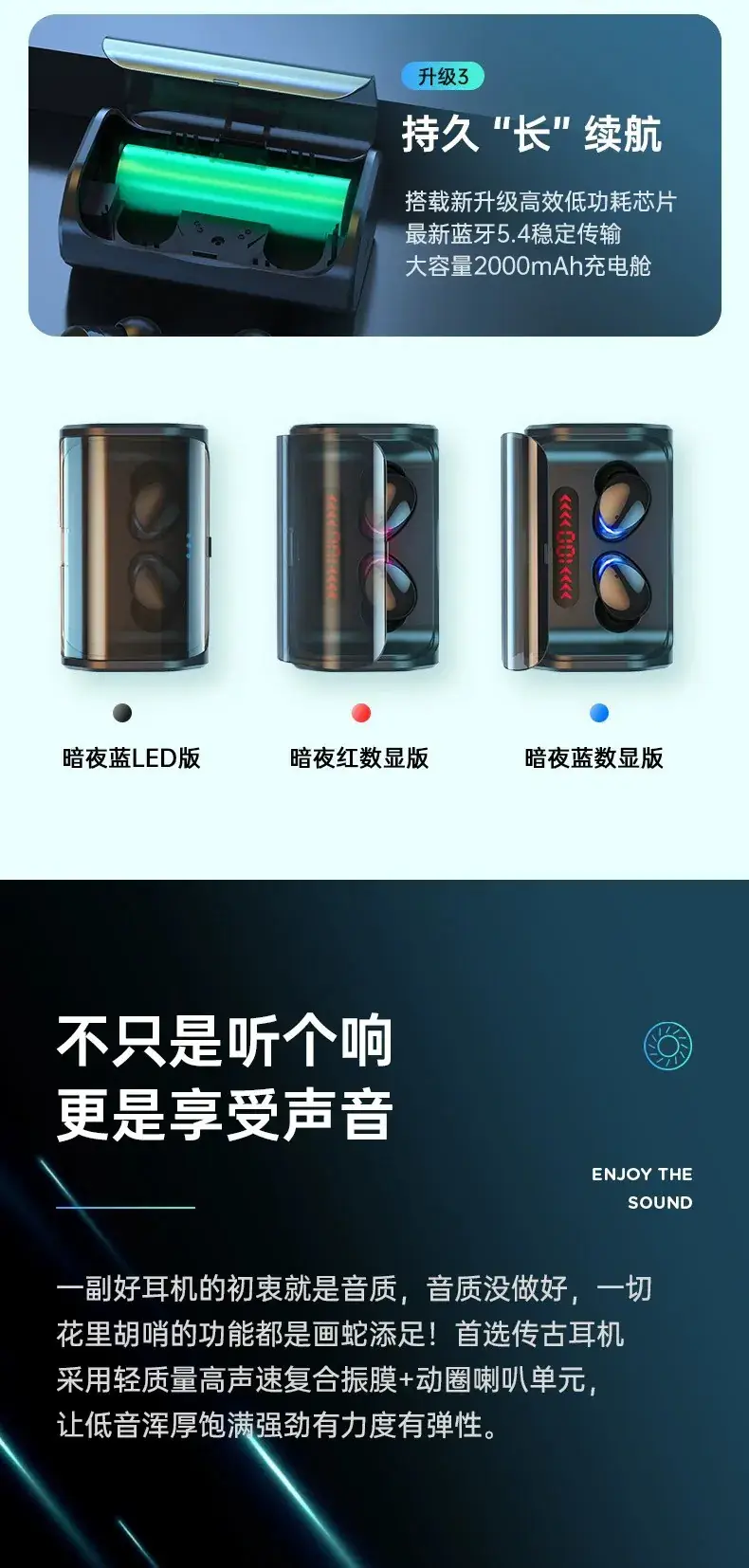 TWS-T8 Bluetooth Headset with 360 Sound & Noise Cancellation — feature 6