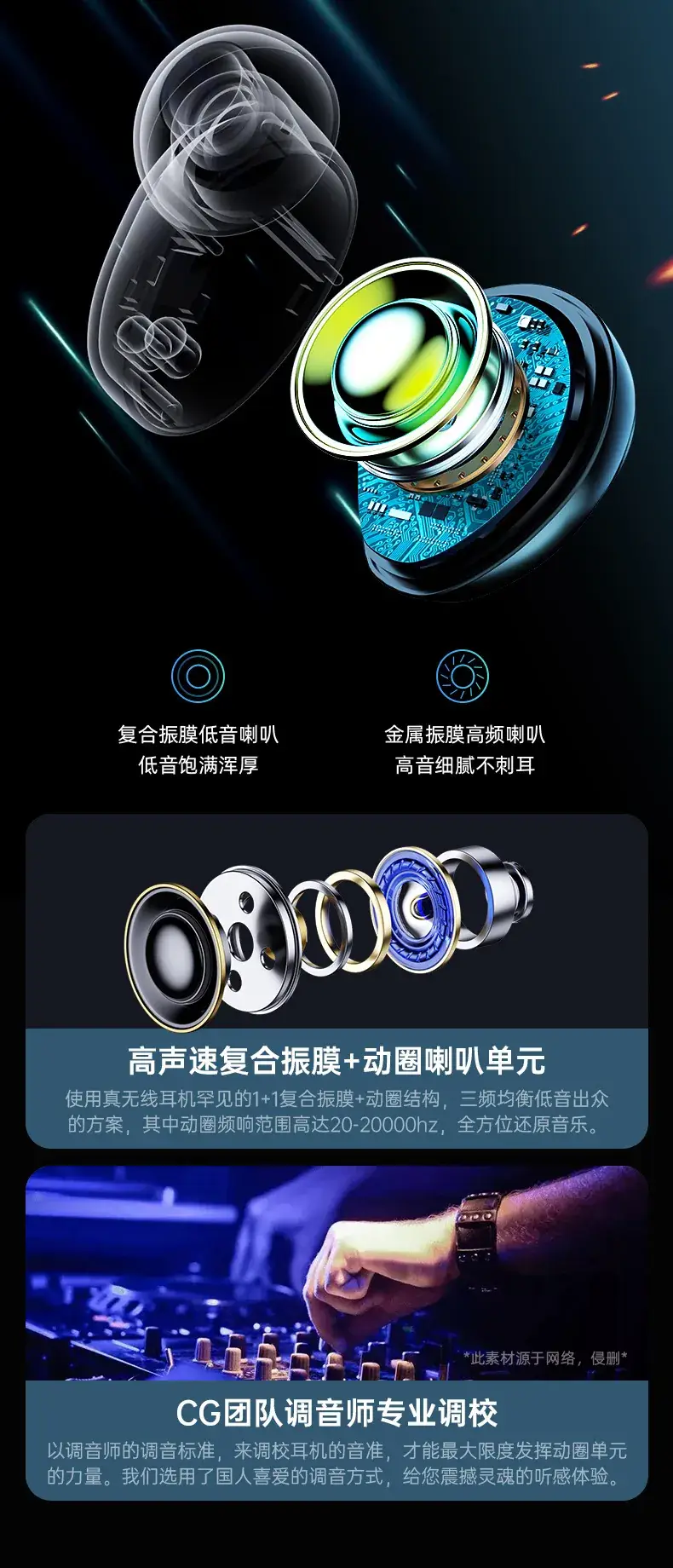 TWS-T8 Bluetooth Headset with 360 Sound & Noise Cancellation — feature 7