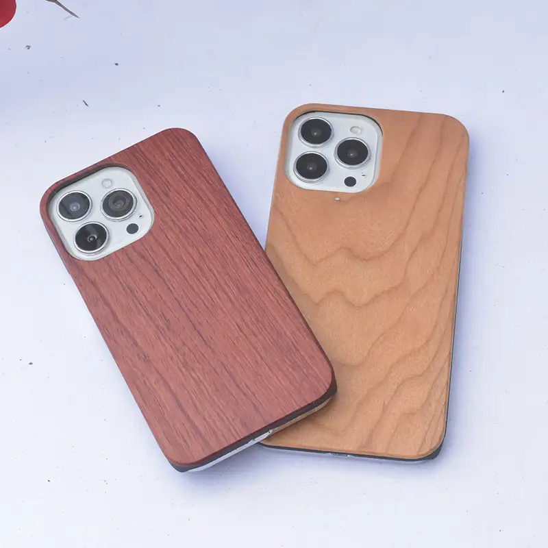 Apple 13 Mini Wooden Phone Case Bamboo Half Pack