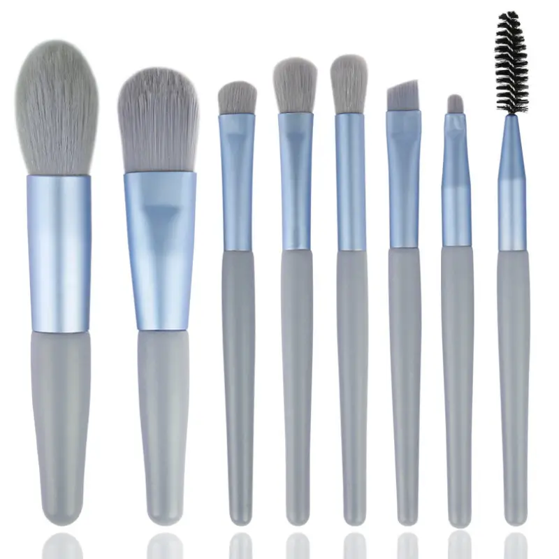 8-Piece Soft Bristle Makeup Brush Set for Beginners - Image 2